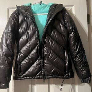 Women's Black Quilted Ski Jacket